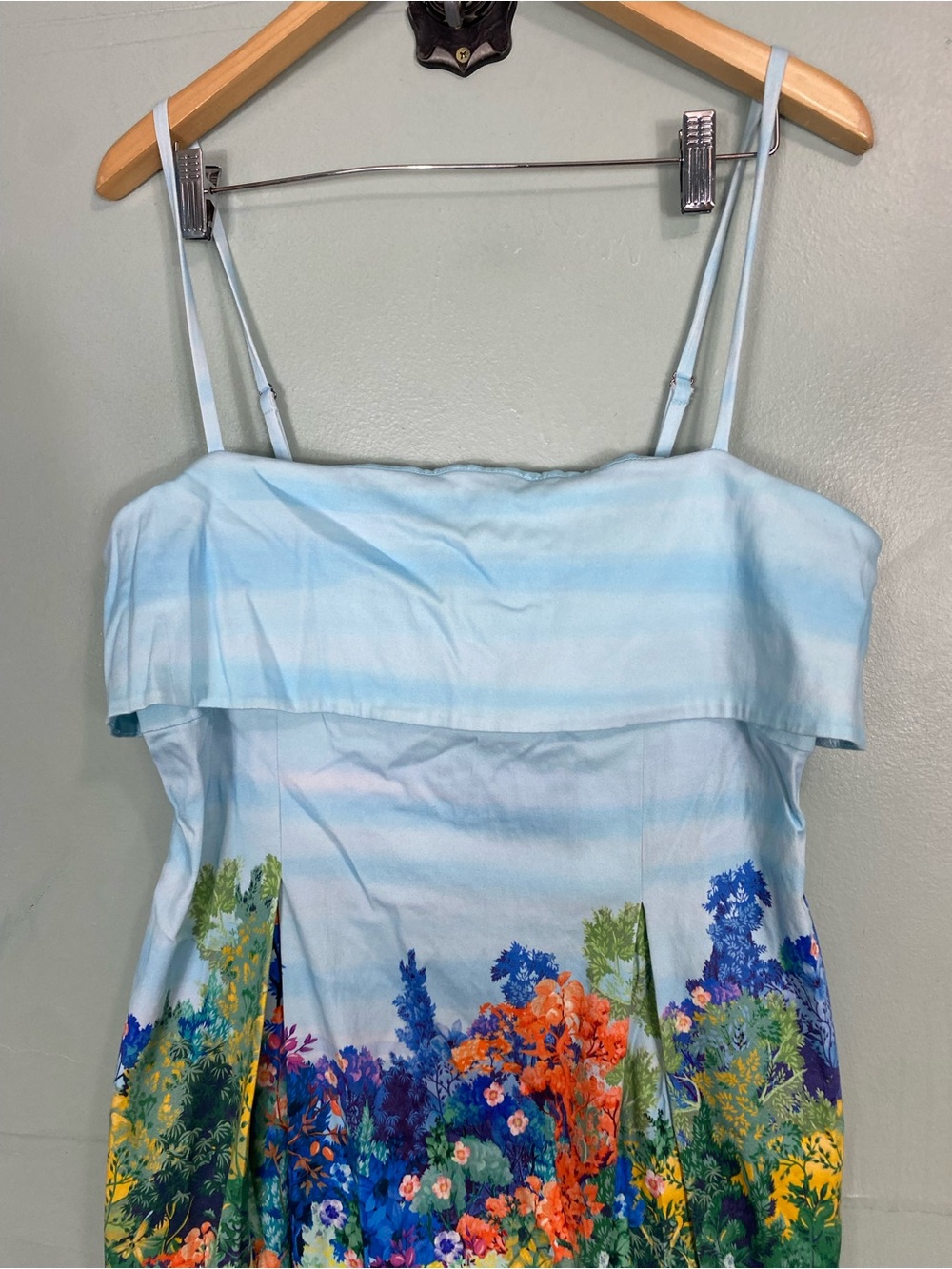 Anthropologie Sleeveless Printed Knee Length Dress Floral Large Sundress - Picture 3 of 7